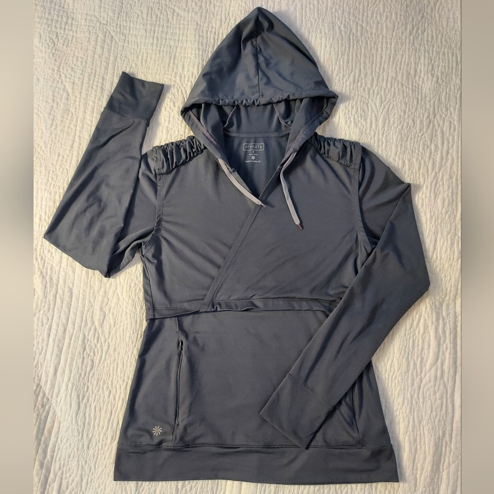 Athleta Gray Women's Pullover Longsleeve Hoodie